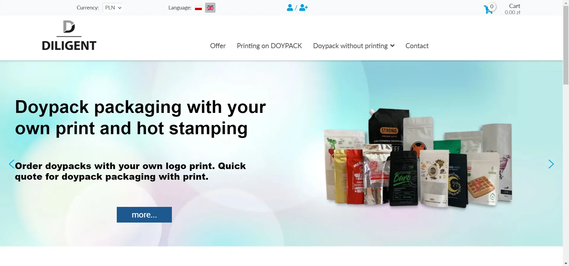 Польський інтернет-магазин упаковки «Diligent»